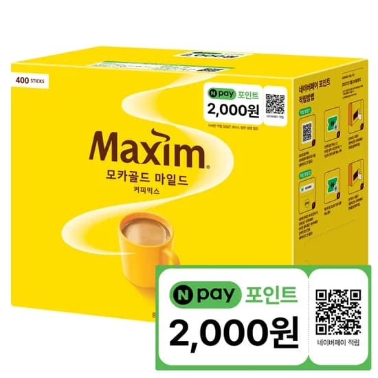 동서식품 맥심 모카골드 마일드 커피믹스 12g 400개