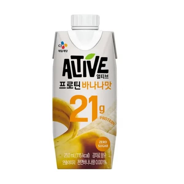 CJ제일제당 얼티브 프로틴 단백질 음료 바나나맛 250ml 18개 24,390원