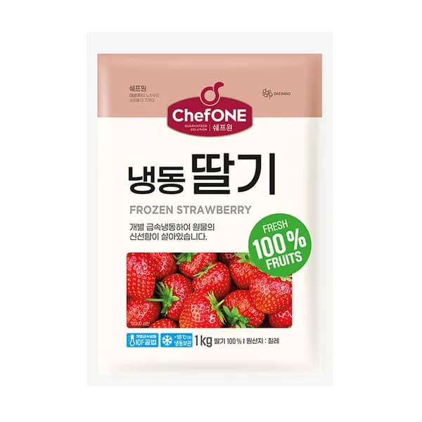 쉐프원 냉동 딸기 칠레산 1kg 3개