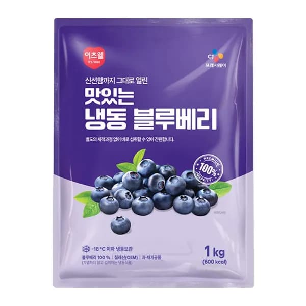 CJ프레시웨이 이츠웰 냉동 블루베리 1kg 1개
