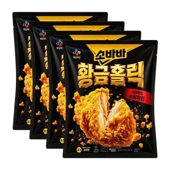 CJ제일제당 고메 소바바 황금홀릭 후라이드 순살 치킨 240g 4봉 CJ제일제당 고메 소바바 황금홀릭 후라이드 순살 치킨 240g 4봉