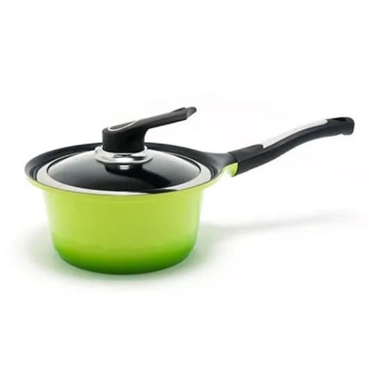 키친아트 통주물 세라믹 라면 편수냄비 그린 18cm 1개