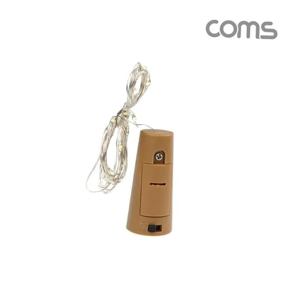 COMS LED 와이어 조명 와인병 코르크 마개 옐로우 88941 1개