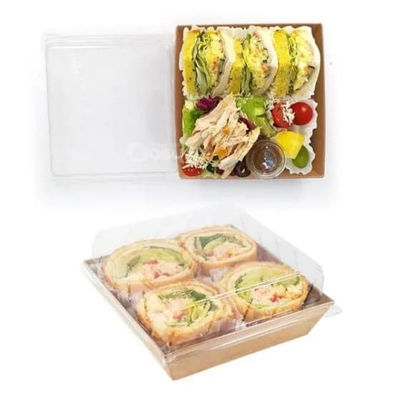 정사각 런치 박스 포장용기 5p 1개
