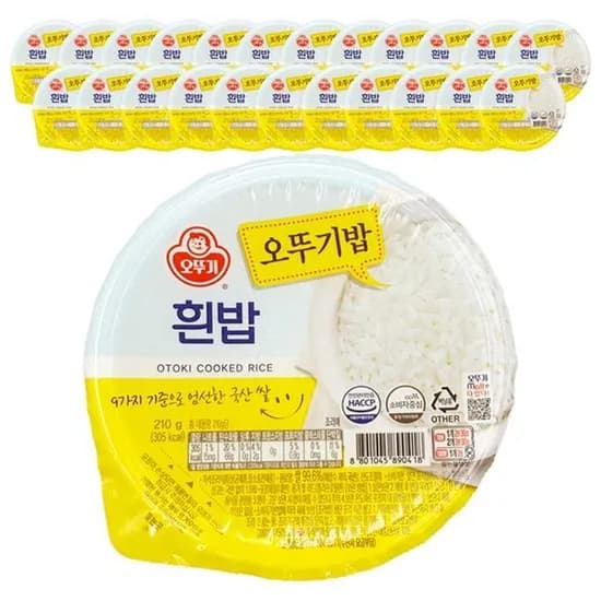오뚜기 맛있는 오뚜기밥 흰밥 210g 24개