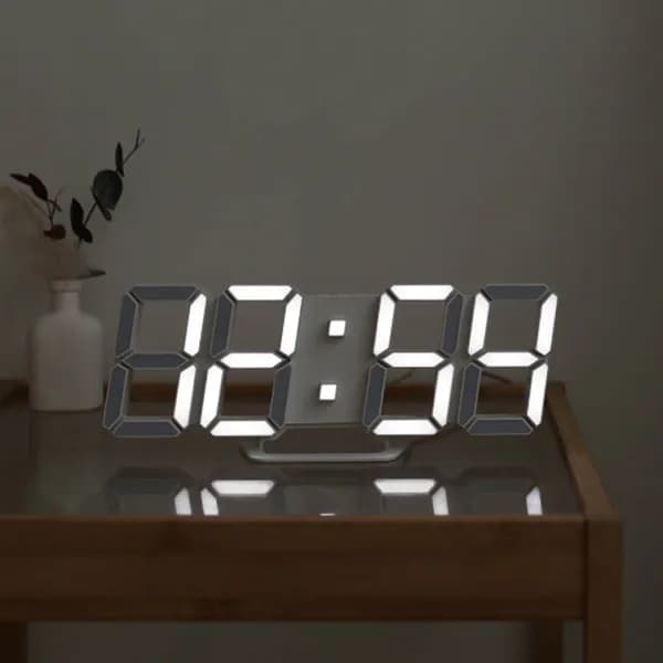 3D 무드등 LED 시계 하얀 대 1입 9,770원