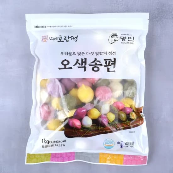 양주골호랑떡 오색 깨송편 1kg 5봉