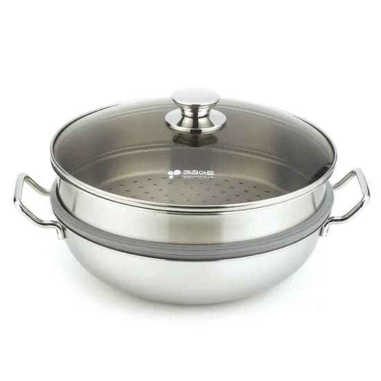 키친아트 통3중 인덕션 일품 2단 찜냄비 36cm 1개