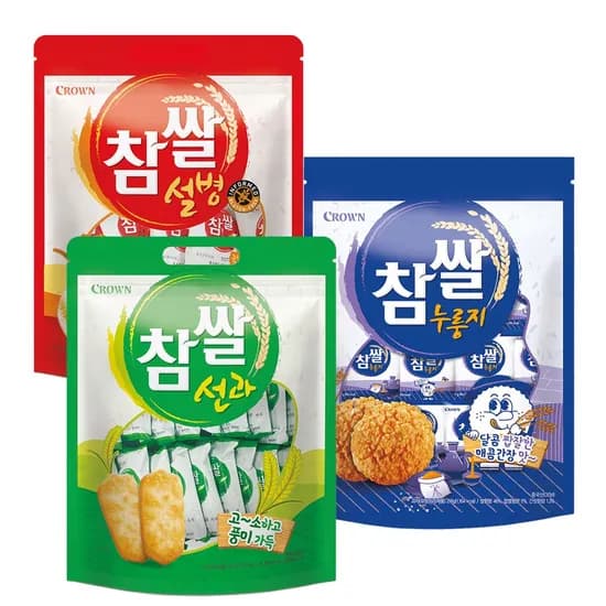 크라운 참쌀설병 270g 외 2종 1세트