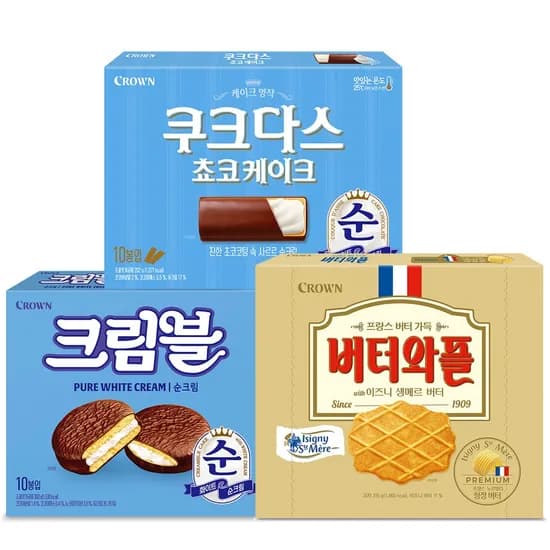 크라운 크림블 순크림 300g 외 2종