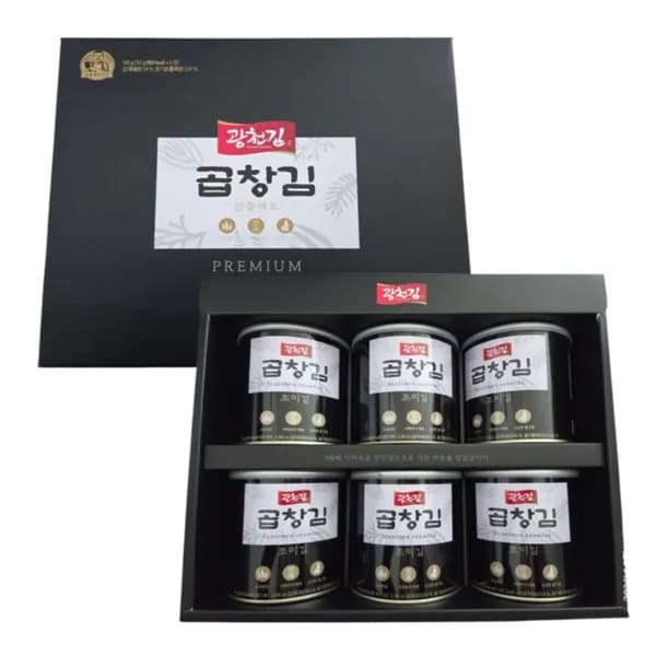 광천김 광천 곱창김 캔김 선물세트 30g 6개