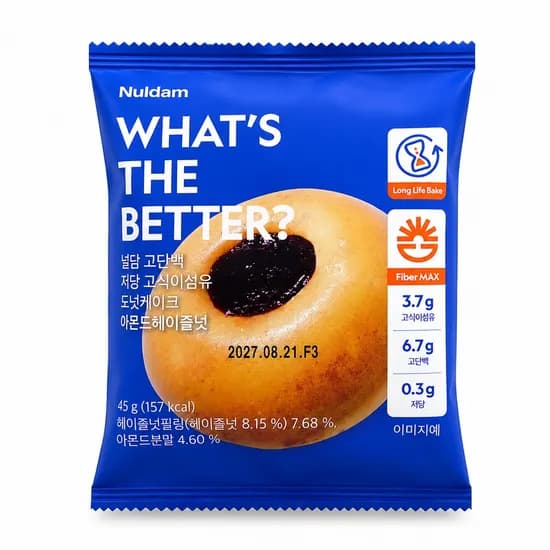 널담 도넛케이크 아몬드헤이즐넛 45g 4개