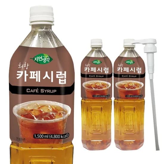 희창 자연생각 카페시럽 펌프 1.5L 3개