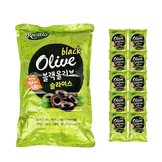 리치스 슬라이스 블랙올리브 파우치 1.6kg 1개