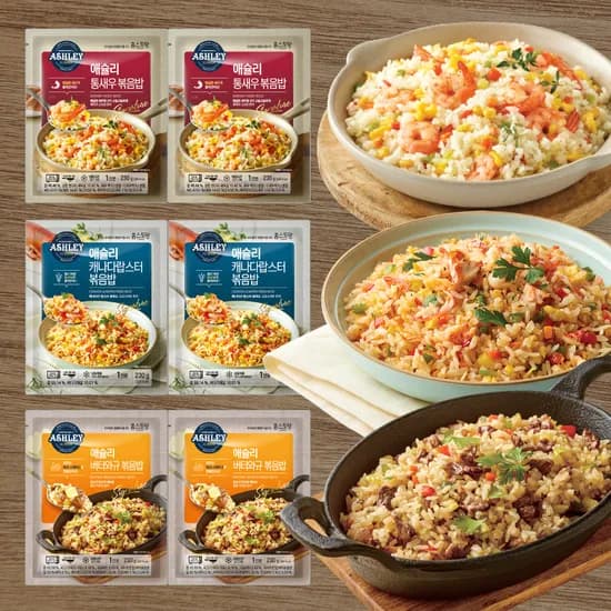 애슐리 볶음밥, 통새우 230g 4개 + 랍스터 230g 4개 + 버터와규 230g 4개, 12개