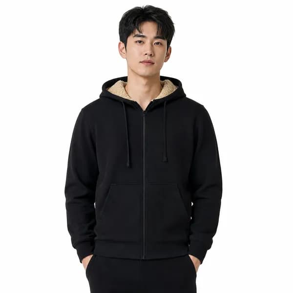 남성 기모 후드집업 블랙 4XL(105) 1개