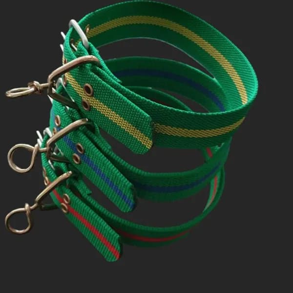 나일론 개목줄 목걸이 초록 대형견 40mm 1개
