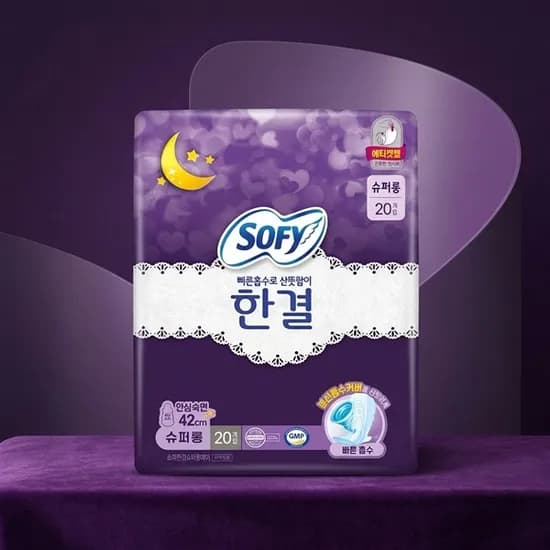쏘피 바디피트 한결 슈퍼롱 생리대 오버나이트 이상 20P 4개 24,900원