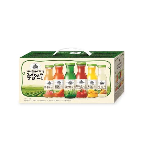 웅진 가야농장 종합 6종 180ml 48개 1세트