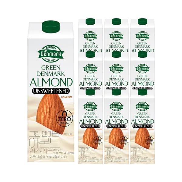 그린덴마크 아몬드 언스위트 950ml 10개