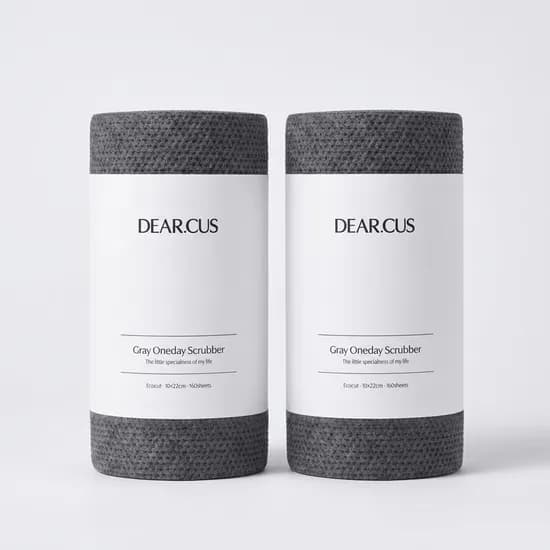디어커스 그레이 원데이 수세미 에코컷 그레이 160매 2세트