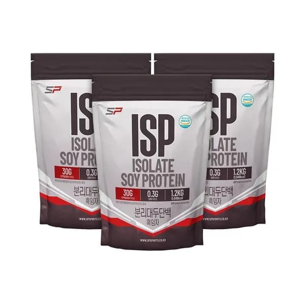 성풍 ISP 식물성 분리대두단백질 흑임자맛 1.2kg 3개