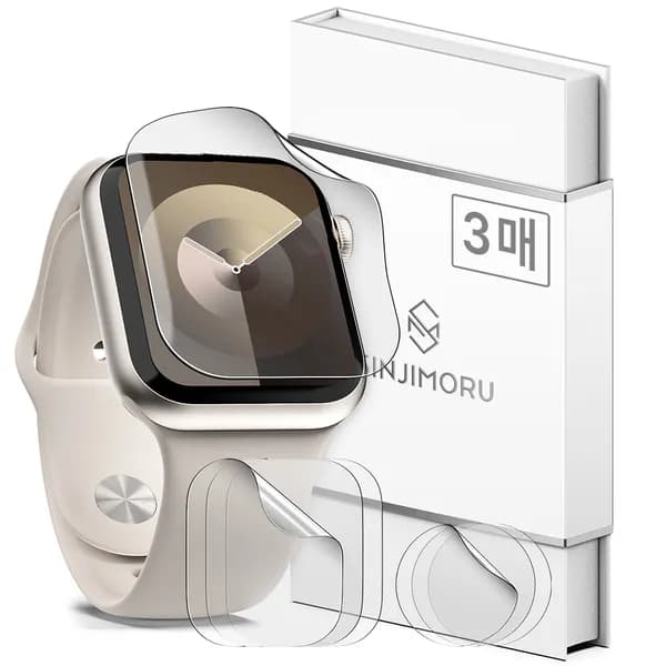 신지모루 애플워치 풀커버 자가복원 TPU 액정보호필름 40/41mm 3매