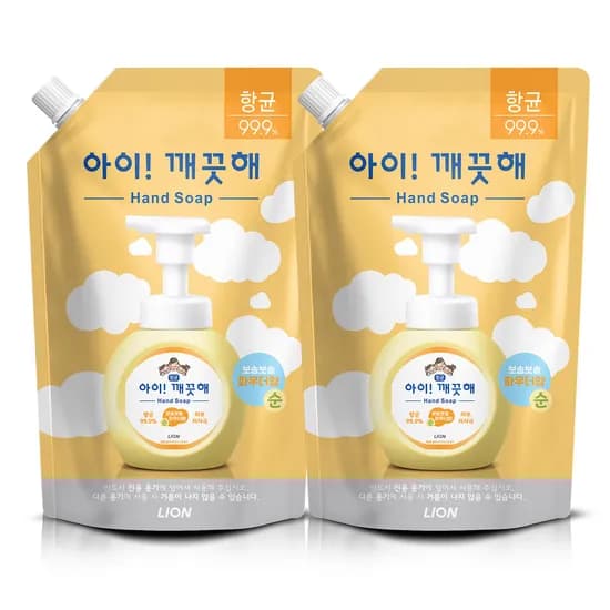 아이깨끗해 핸드워시 스파우트 리필 순 600ml 2개