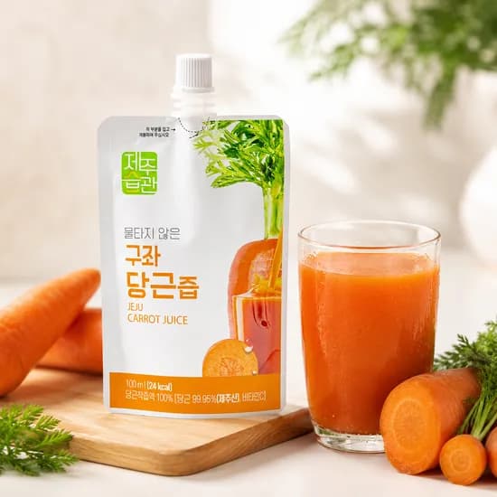 제주 구좌 당근즙 제주산 NFC착즙 과채주스 100ml 20개