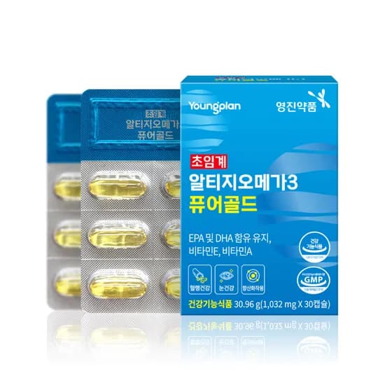 영진약품 초임계 알티지오메가3 퓨어골드 30.96g 30캡슐 4박스