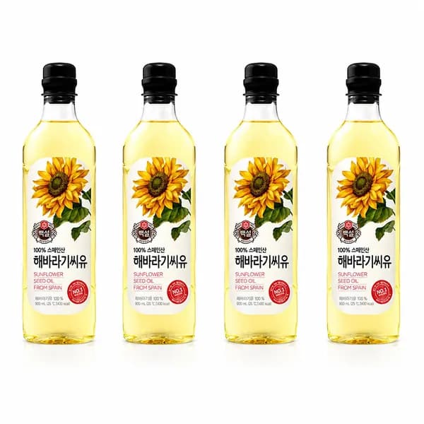 백설 해바라기씨유 900ml 4개 26,600원