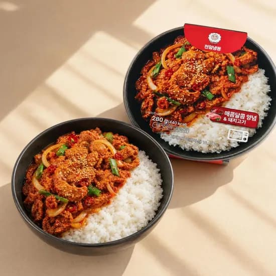 천일식품 치즈닭갈비덮밥 외 1종 냉동 간편식 280g 4개