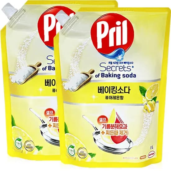 프릴 베이킹소다 퓨어레몬향 주방세제 1L 3개