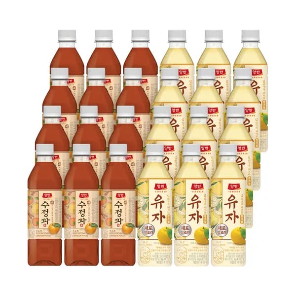 양반 수정과 + 유자 제로 500ml 24개 1세트 18,400원