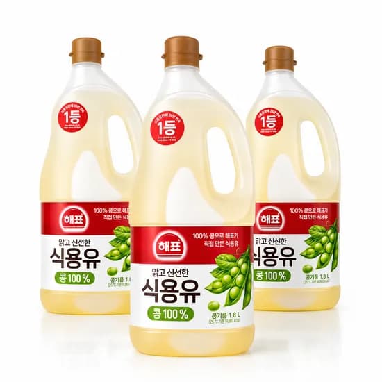 사조해표 식용유 콩기름 1.8L 3개