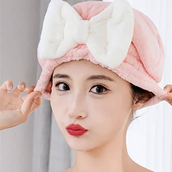 빨리 마르는 헤어캡 핑크 30x25cm 1개 5,700원