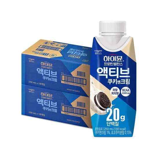 일동후디스 하이뮨 프로틴 밸런스 액티브 쿠키앤크림 250ml 36개