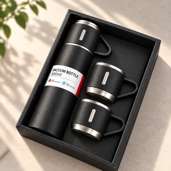 버브 진공 보온보냉 텀블러 머그컵 3P 세트 블랙 500ml 1개