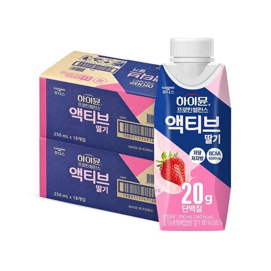 하이뮨 프로틴 밸런스 액티브 딸기, 250ml, 36개