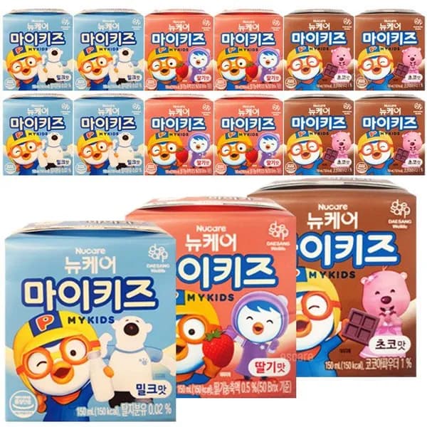 뉴케어 마이키즈 밀크맛 딸기맛 초코맛 150ml 15입