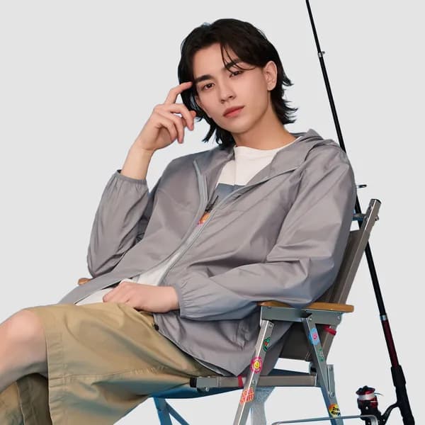 르까프 기능성 경량 후드 윈드자켓 그레이 95