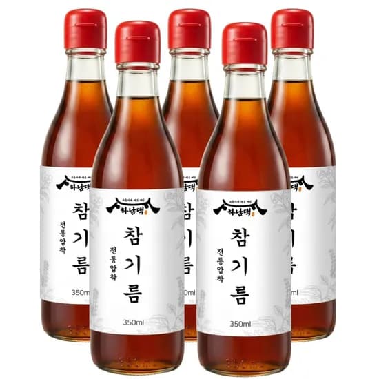 하남댁 전통 참기름 350ml 5병