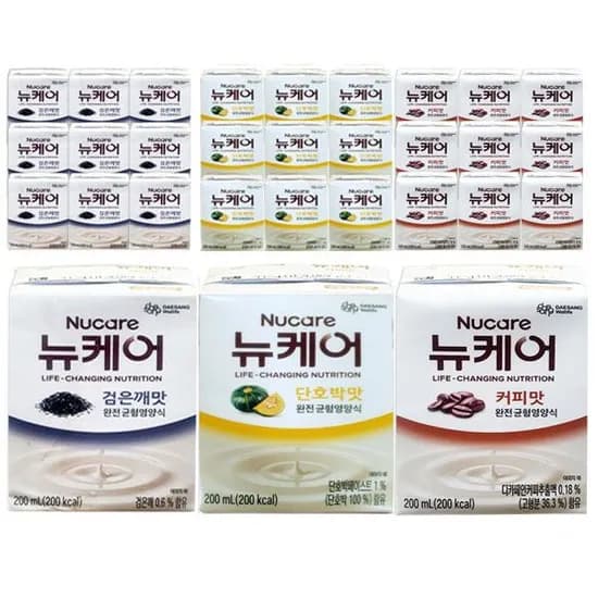 뉴케어 단호박 커피 검은깨 3가지맛 200ml 10팩씩 30팩