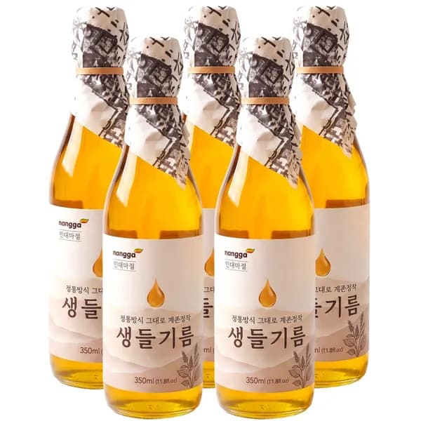 생고집 저온압착 생들기름 350ml 5병