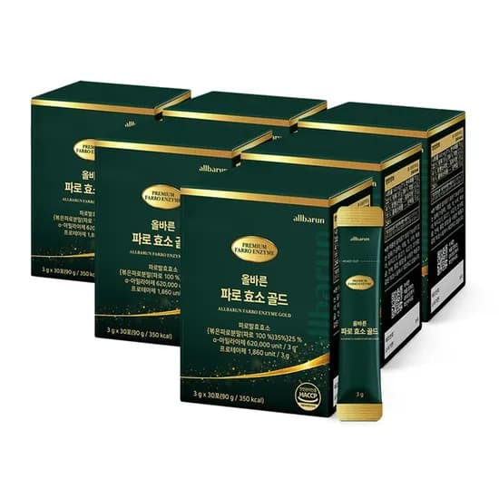 올바른 파로 효소 골드, 30포, 6박스