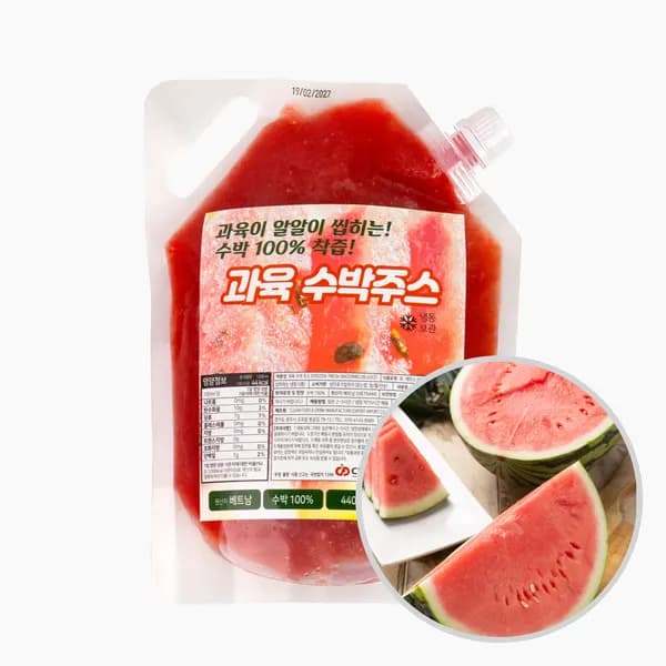 지엔씨 과육 수박주스 과일음료 1kg 1개