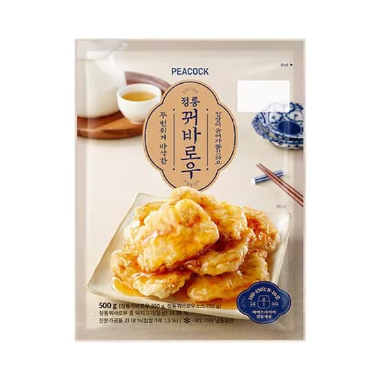 피코크 정통꿔바로우 500g 4팩 1개