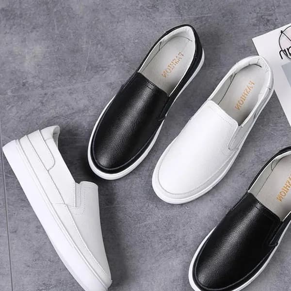 여성 소가죽 슬립온 민자 스니커즈 VJ-598 화이트 245mm 1개 26,770원