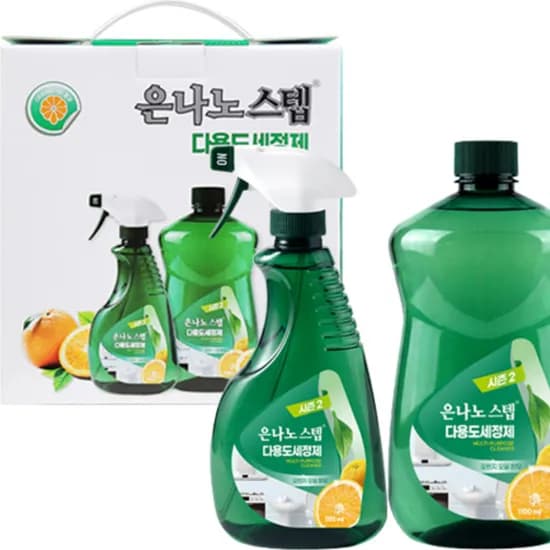 은나노스텝 시즌 2 다목적 세정제 550ml 스프레이 리필 1100ml 1개