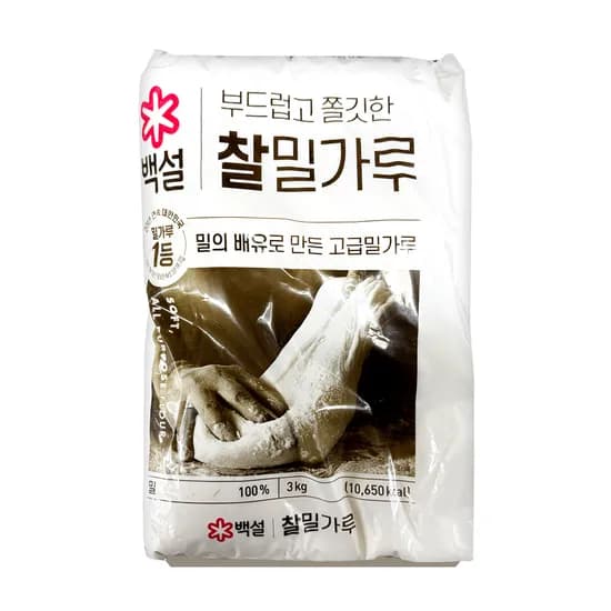 CJ제일제당 백설 찰밀가루 3kg 1개